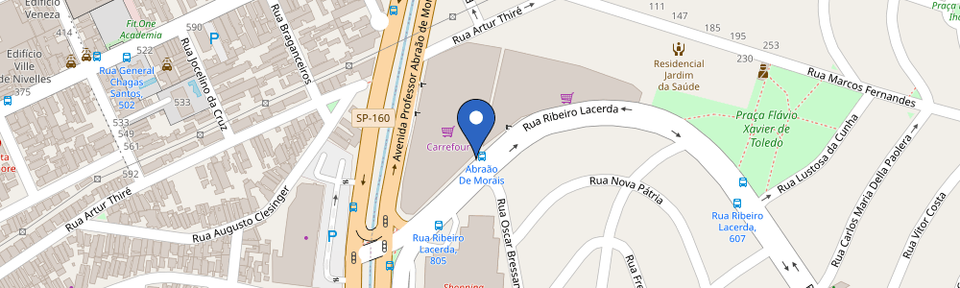 Mapa da estação Lounge Zarp Localiza - Imigrantes