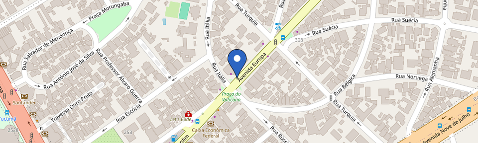Mapa da estação WEG Station | Volvo Intercar Jardins