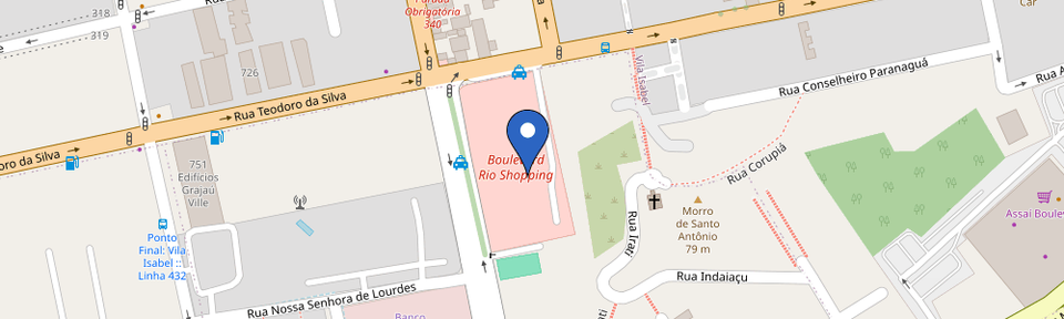 Mapa da estação Shopping Boulevard
