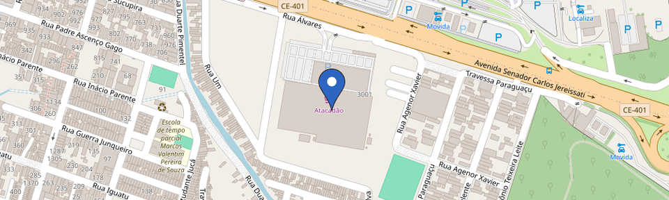 Mapa da estação ChargeOn - Atacadão Fortaleza Aeroporto
