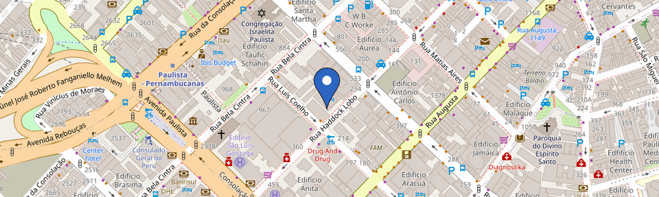 Mapa da estação Hotel Intercity Paulista - Zletric