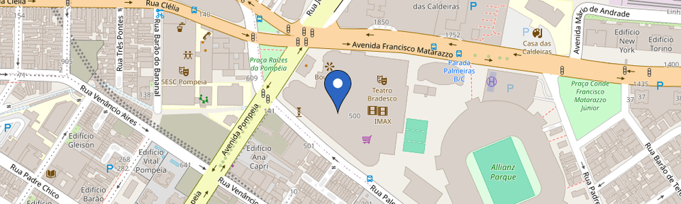 Mapa da estação Bourbon Shopping Săo Paulo