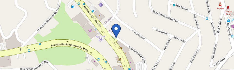 Mapa da estação Audi Belo Horizonte