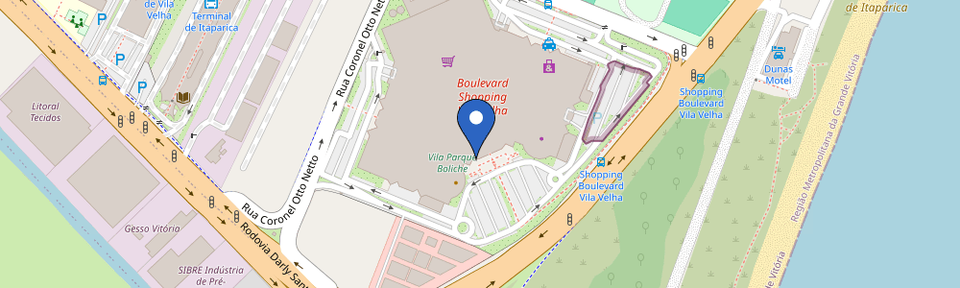 Mapa da estação Shopping Boulevard Vila Velha