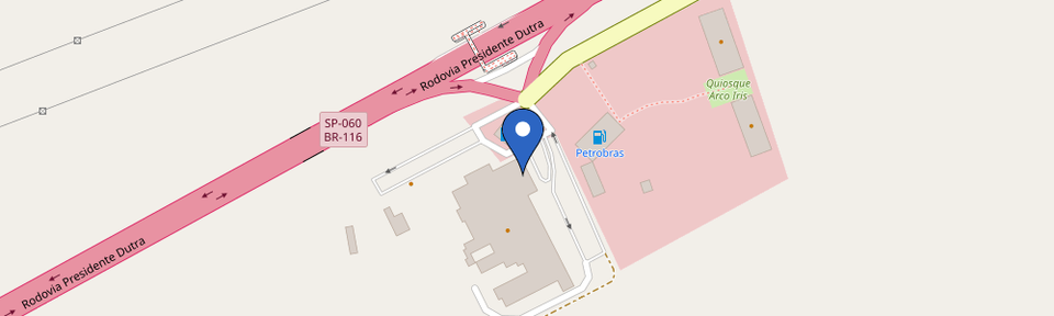 Mapa da estação Petrobras | Posto Arco Íris Roseira