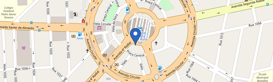 Mapa da estação Terminal Isidória - BRT