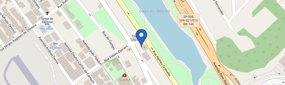 Mapa da estação Academia Smart Fit - Bragança Paulista