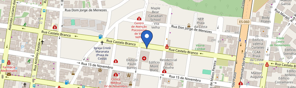 Mapa da estação Braspark - Praia da Costa