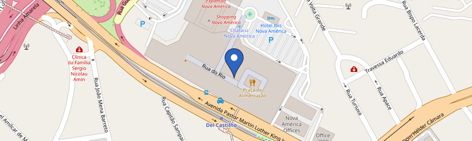 Mapa da estação Shopping Nova América