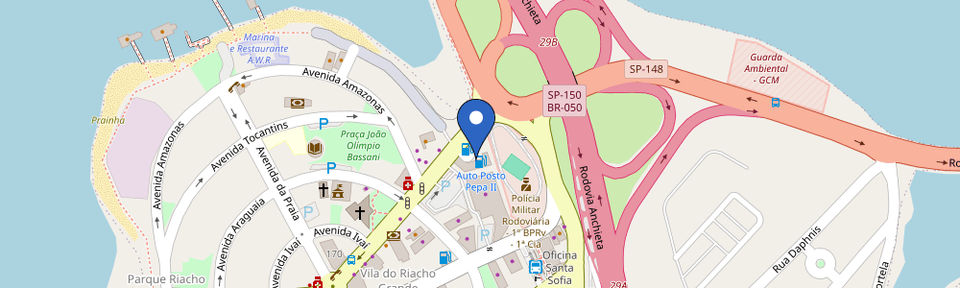 Mapa da estação Go Electric - Riacho Grande
