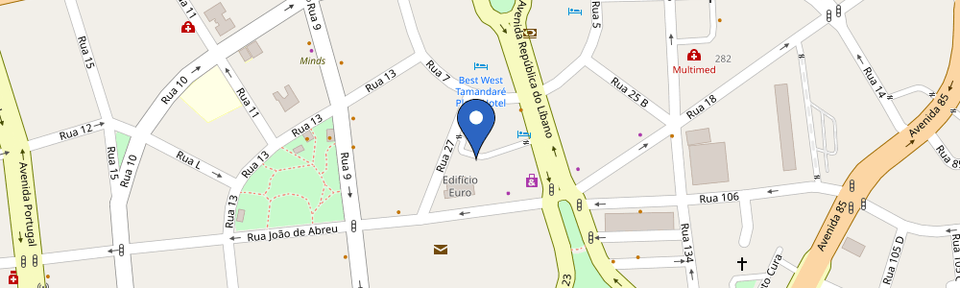 Mapa da estação Golden Tulip Goiânia