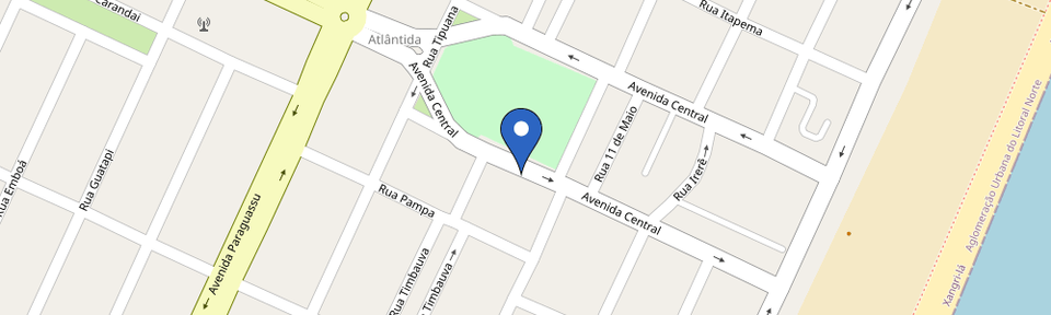Mapa da estação Roubadinhas Atlântida - Centrinho