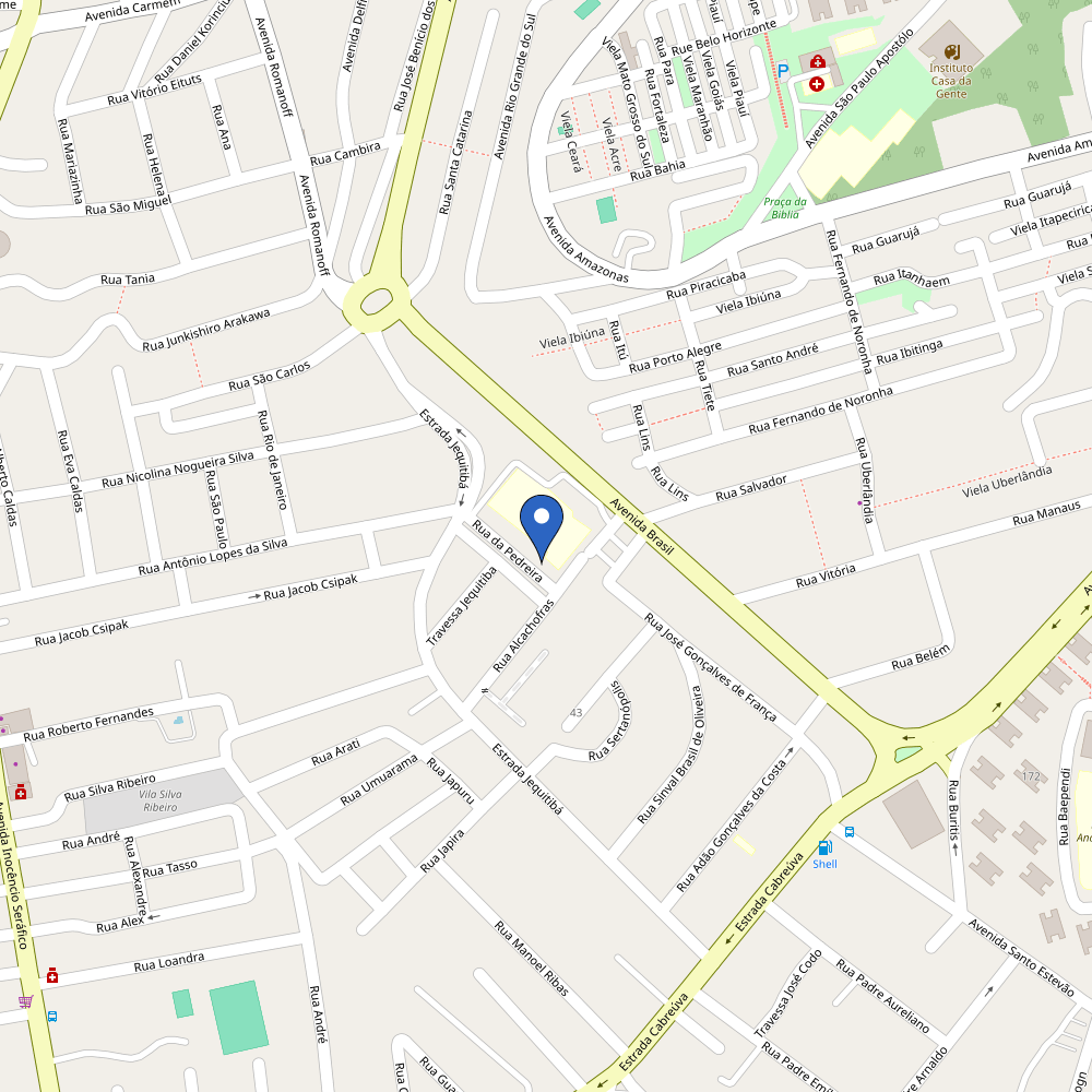 Mapa da estação Hospital Geral de Carapicuíba