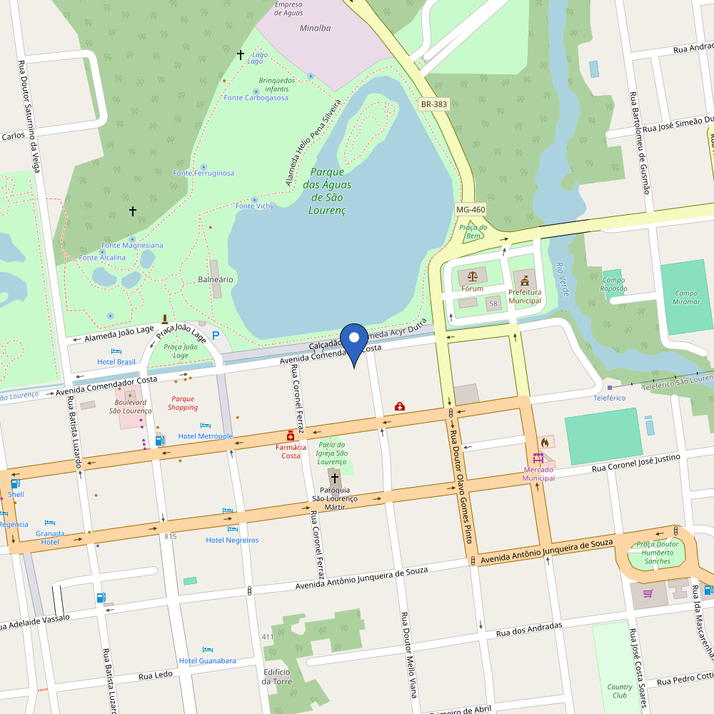 Mapa da estação Hotel Central Parque