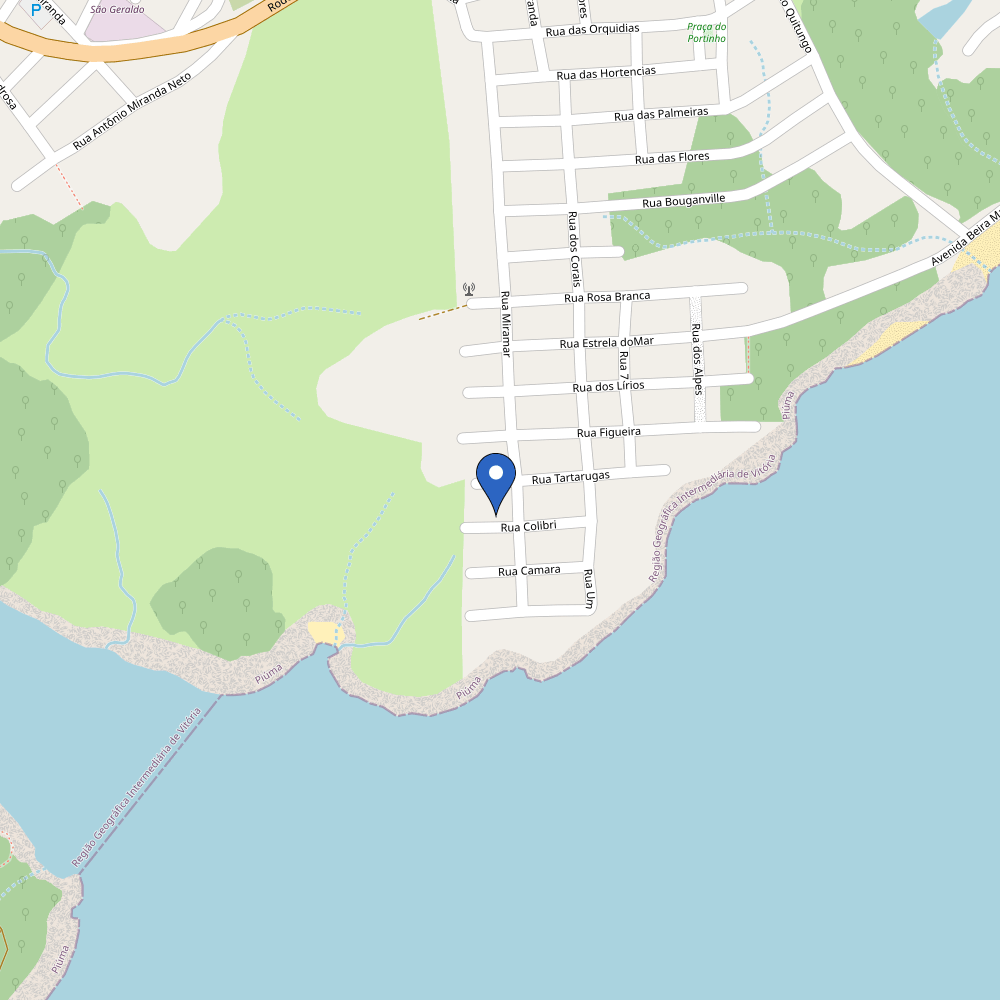 Mapa da estação Residência Airbnb