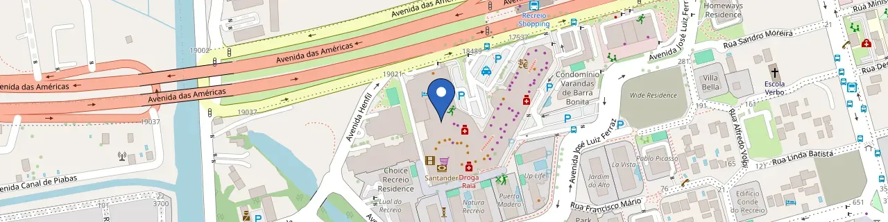Mapa da estação Recreio Shopping
