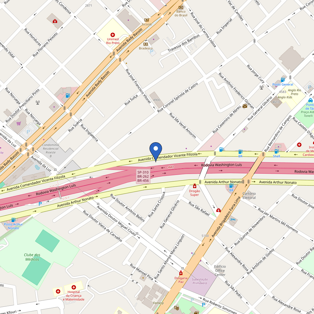 Mapa da estação GWM Caminho Rio Preto
