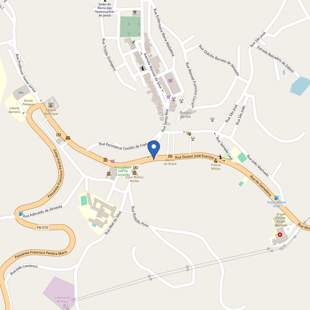 Mapa da estação Areia