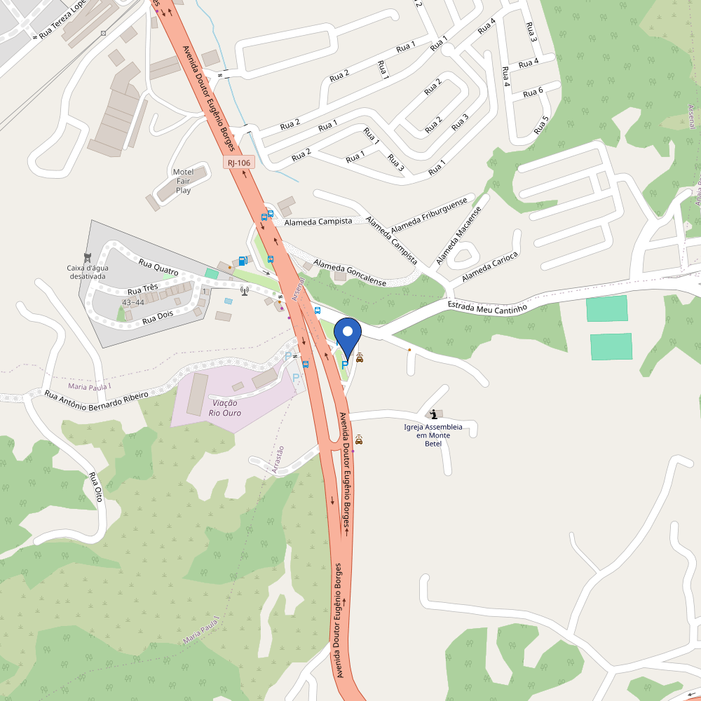 Mapa da estação posto shel