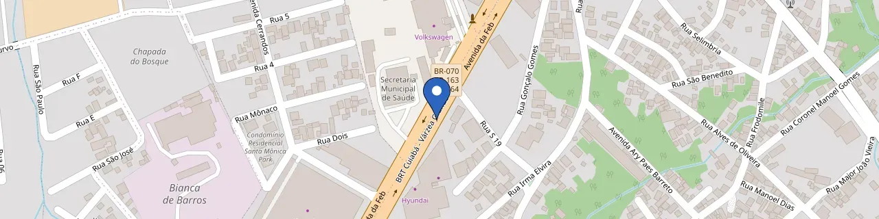 Mapa da estação BYD Saga Várzea Grande
