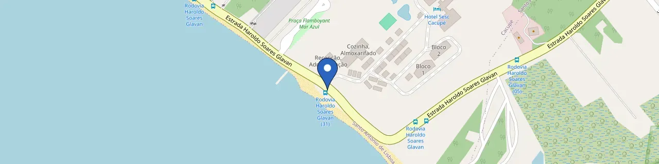 Mapa da estação Hotel Sesc Cachoeira