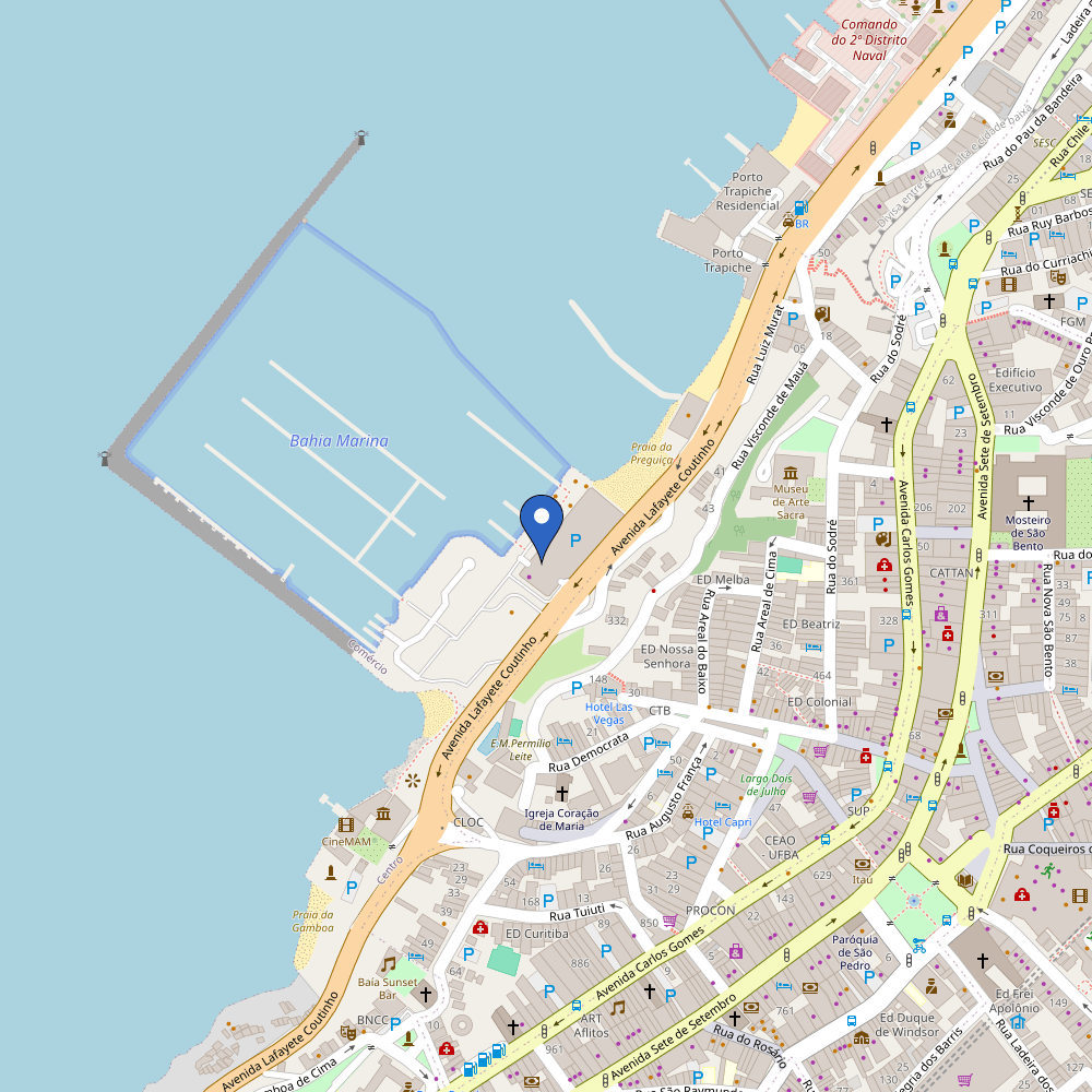 Mapa da estação Estacionamento BA Marina