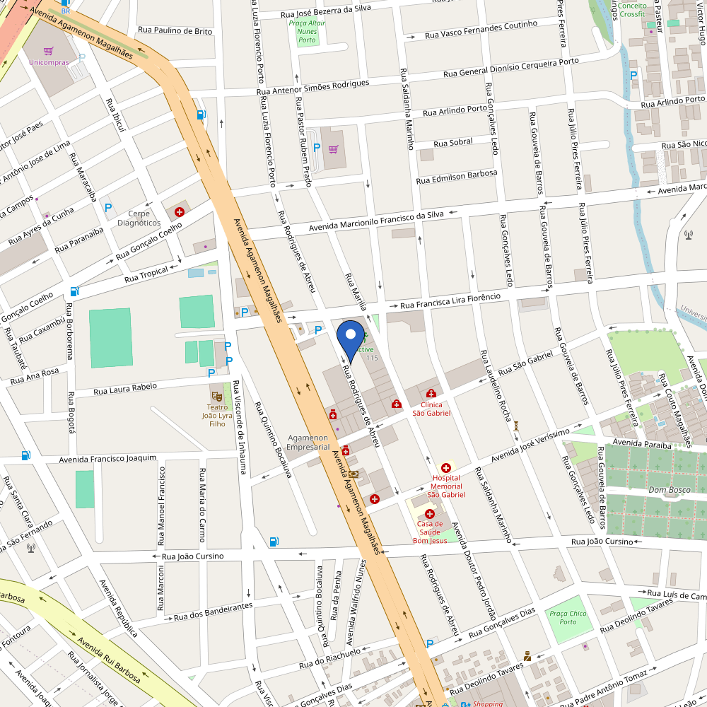Mapa da estação TREINAMENTO