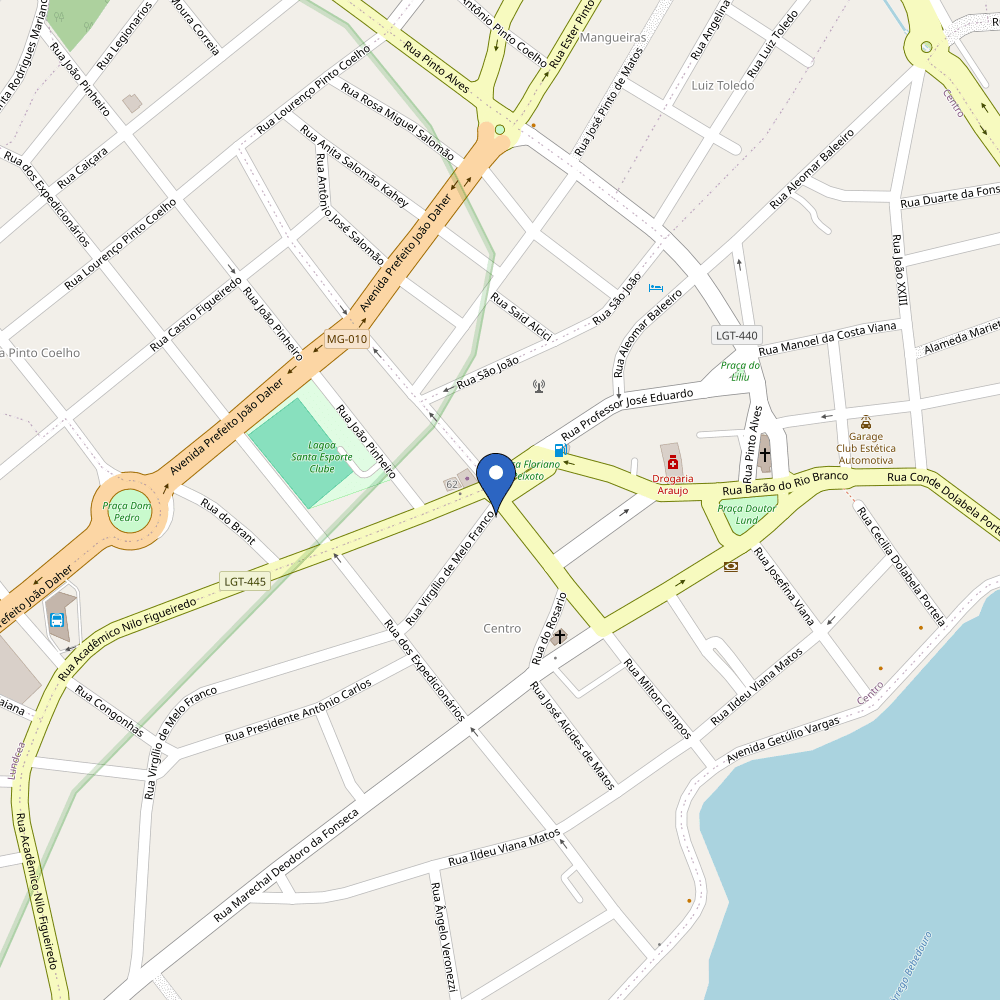 Mapa da estação Mercadão de Lagoa Santa