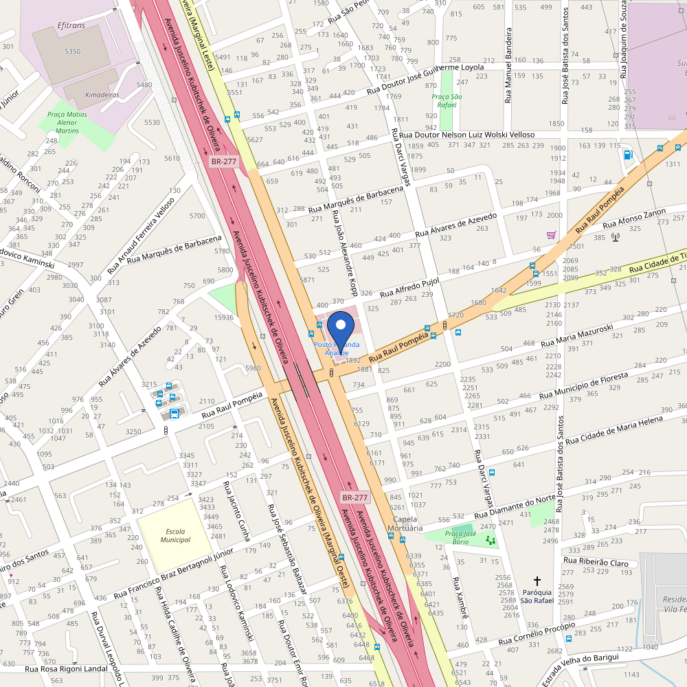 Mapa da estação posto pelanda
