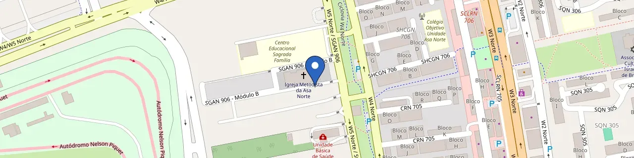 Mapa da estação Isofen Mobi Igreja Metodista Asa Norte