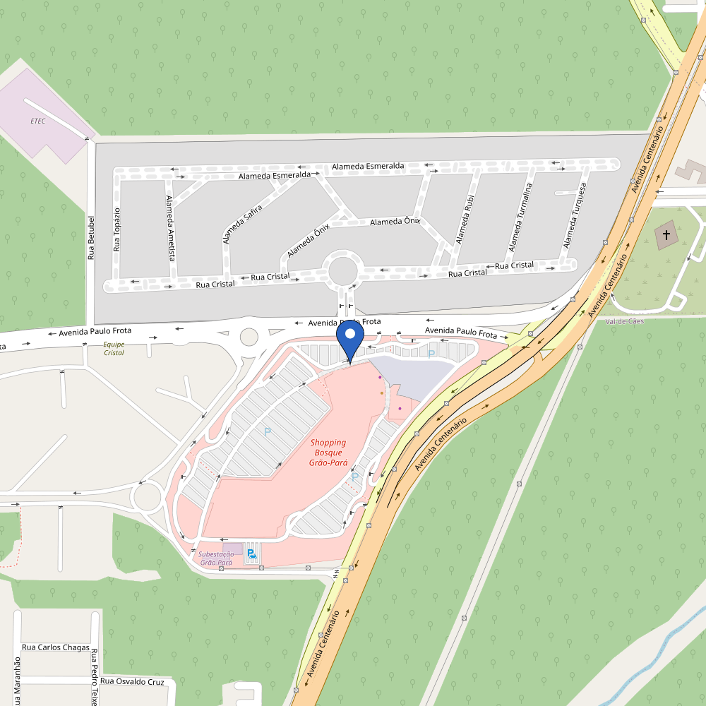 Mapa da estação Shopping Bosque Grão Pará