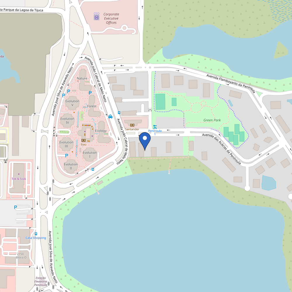 Mapa da estação Península Fit