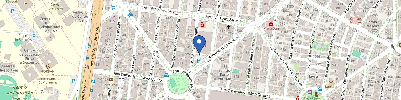 Mapa da estação EcoDot. Carone - Jardim da Penha