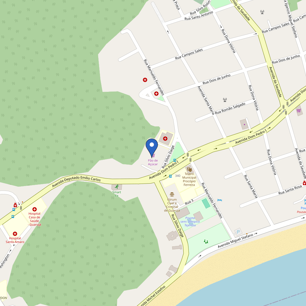 Mapa da estação Supermercado Pão De Açúcar