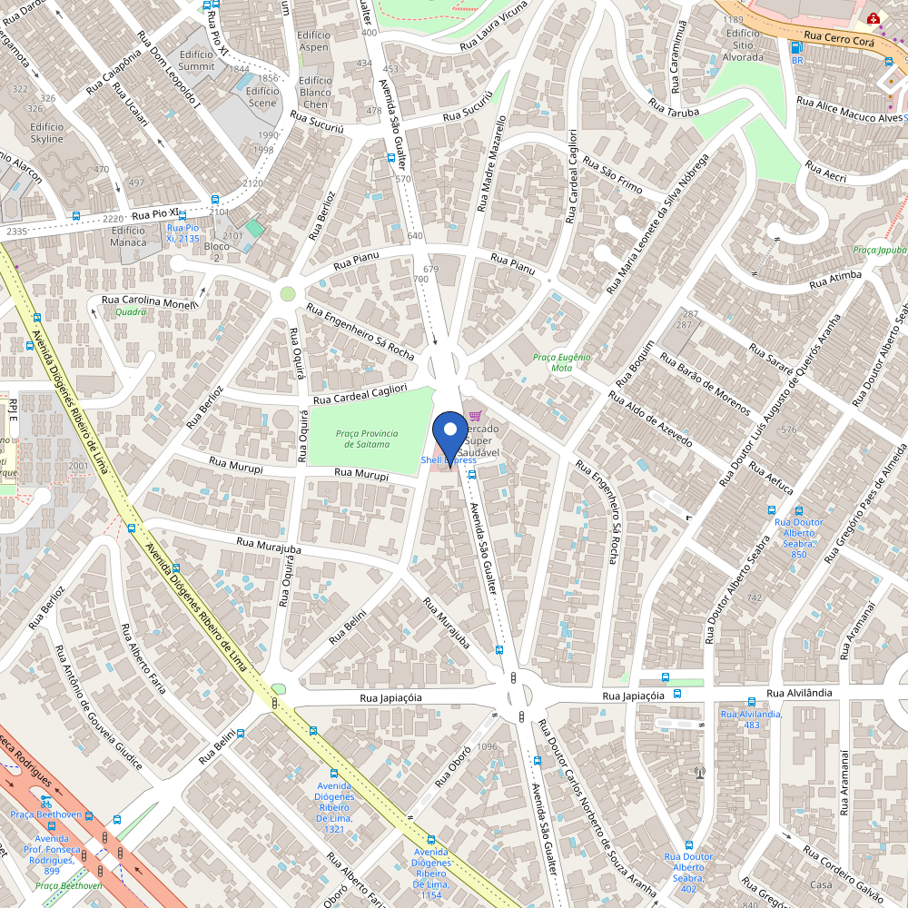 Mapa da estação Posto São Gualter
