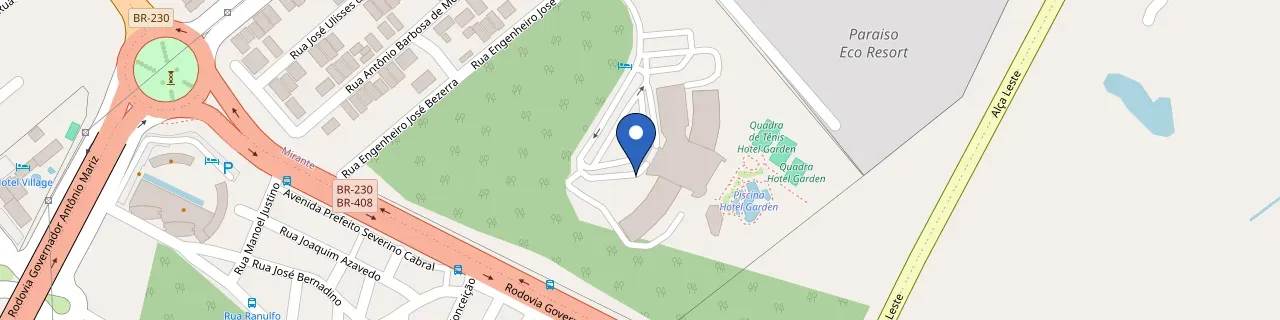Mapa da estação Garden Hotel