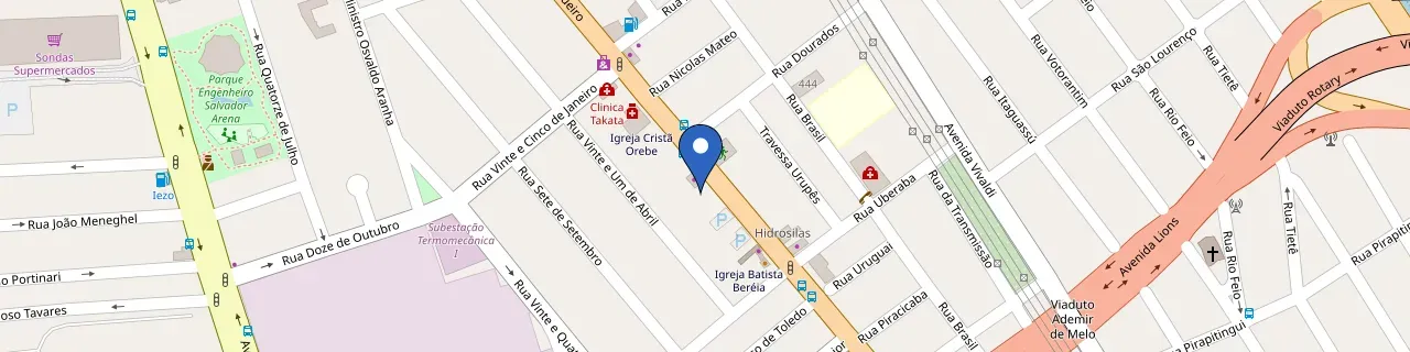 Mapa da estação Caps São Bernardo Do Campo