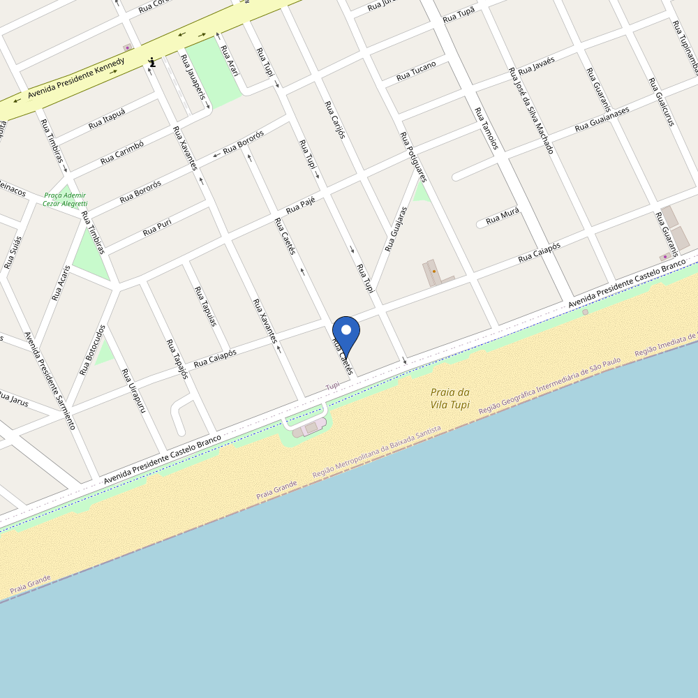 Mapa da estação Ondas Supermercado