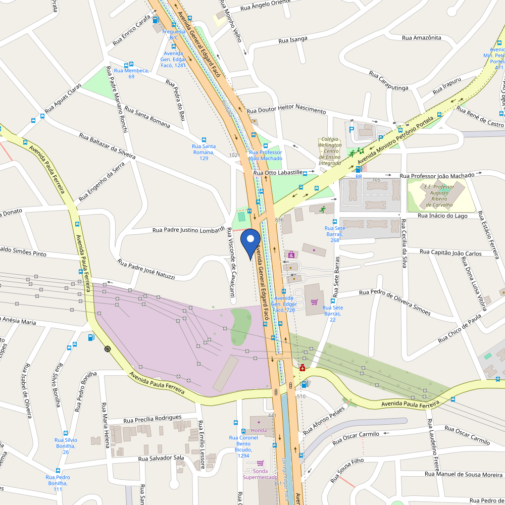 Mapa da estação Centro Automotivo Porto Seguro - Edgar Facó