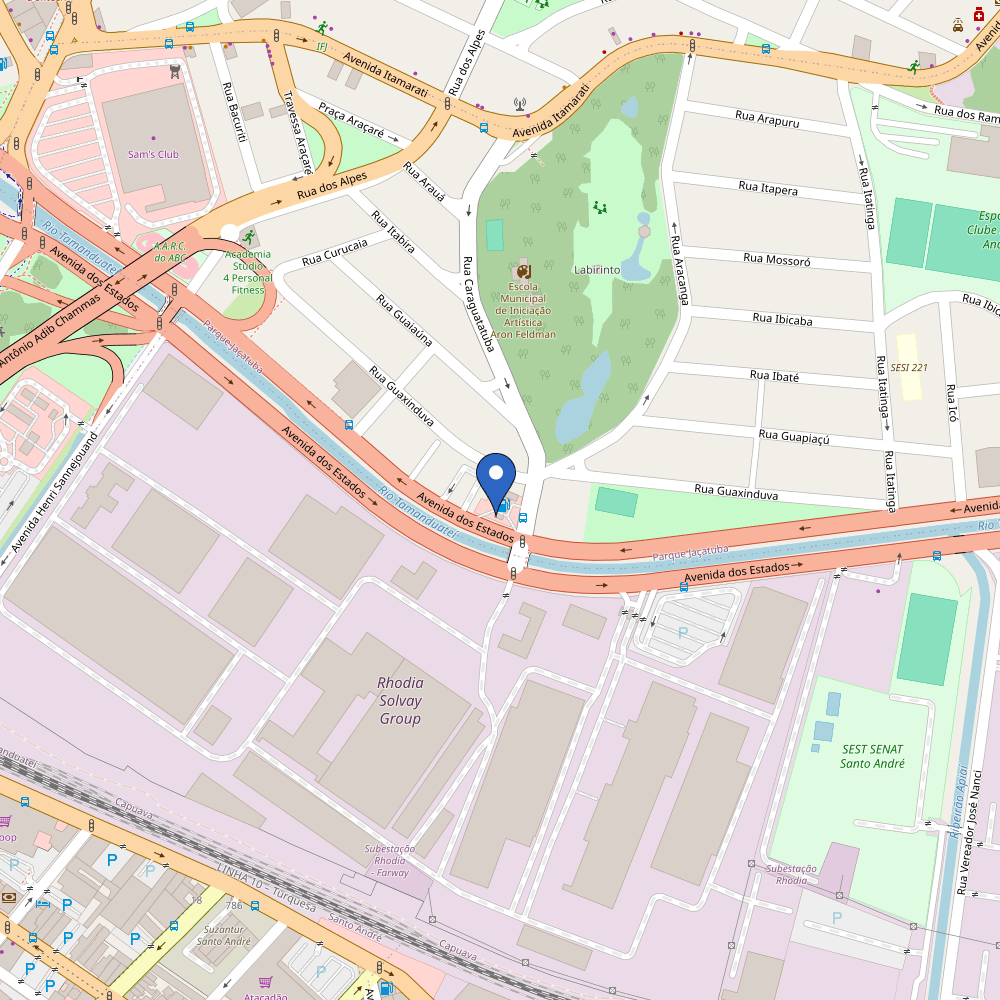 Mapa da estação Posto Ipiranga