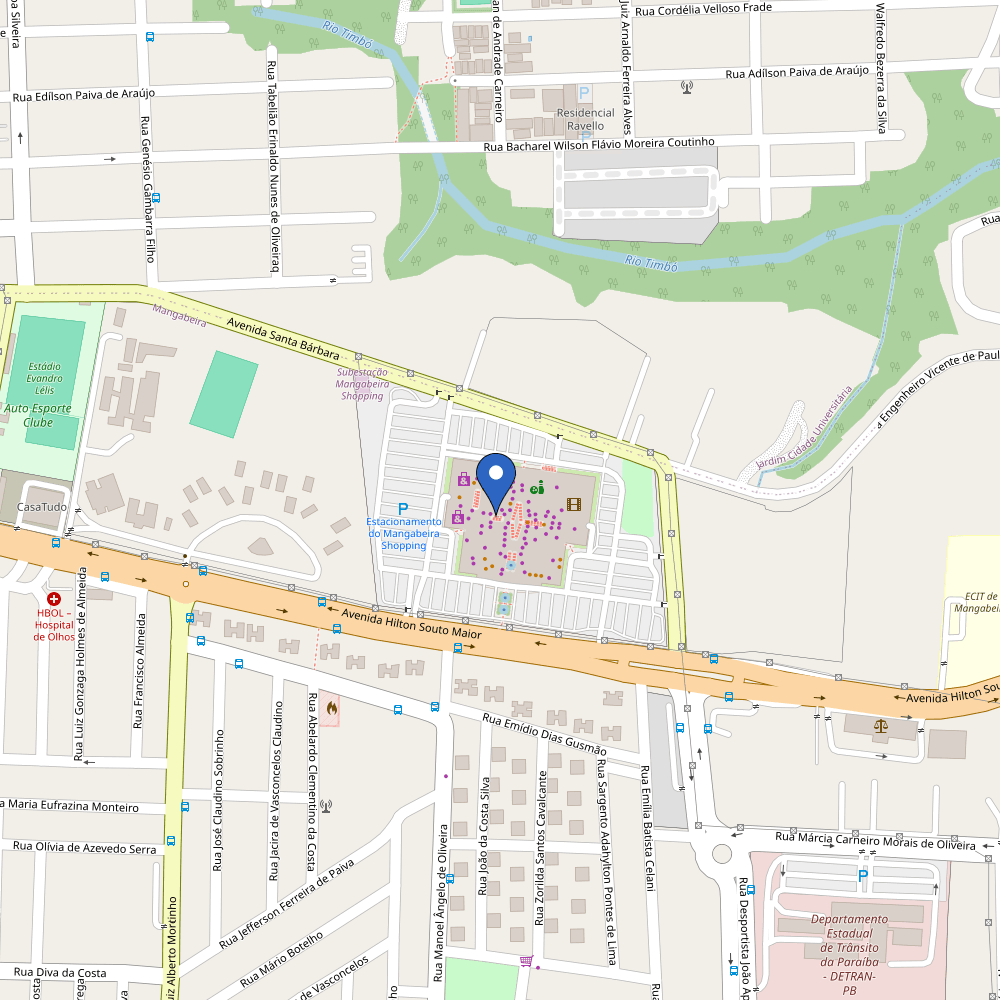 Mapa da estação Mangabeira Shopping