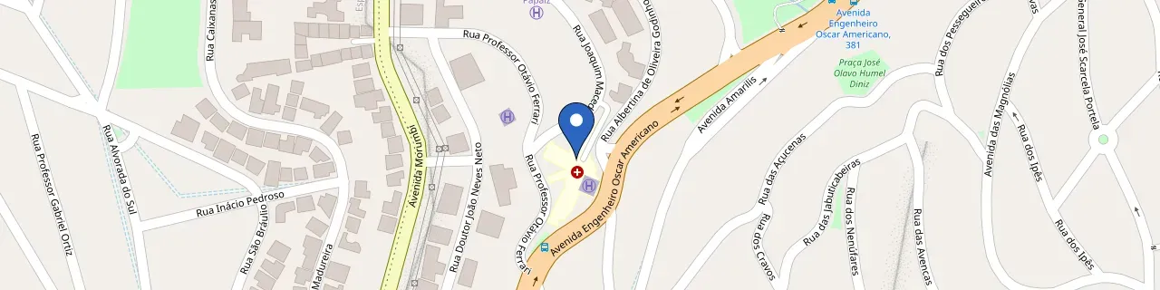 Mapa da estação Hospital São Luiz Morumbi