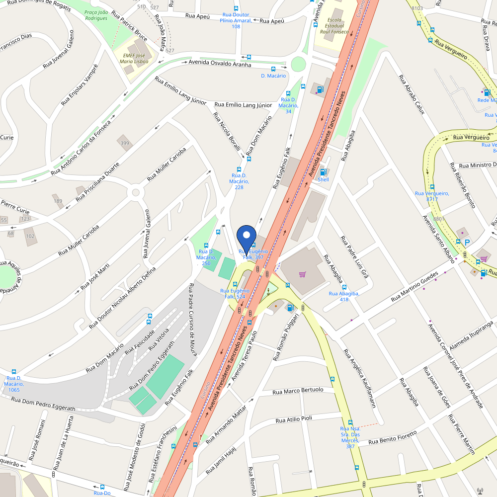 Mapa da estação Centro Automotivo Porto Seguro - Saúde