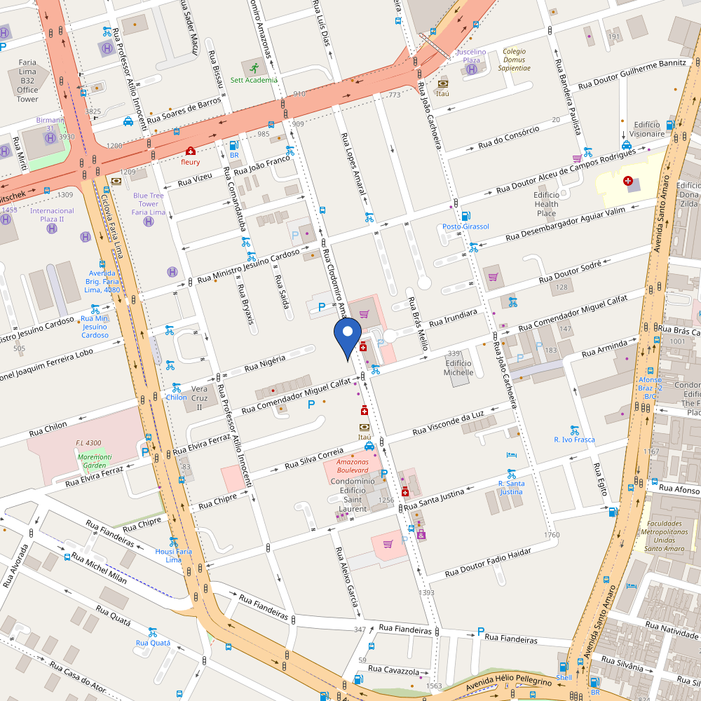 Mapa da estação Audi Center | Eurobike Itaim