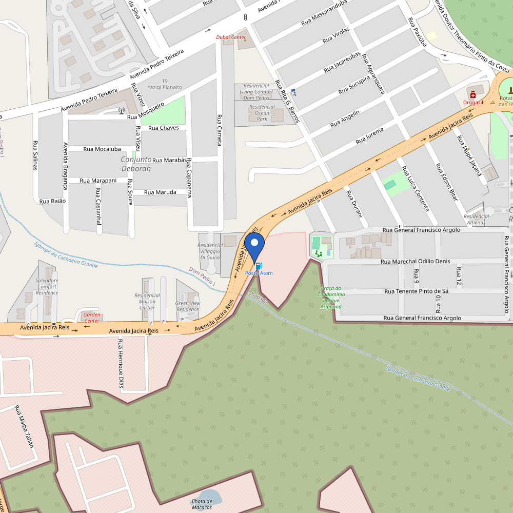 Mapa da estação Posto Jacira Reis