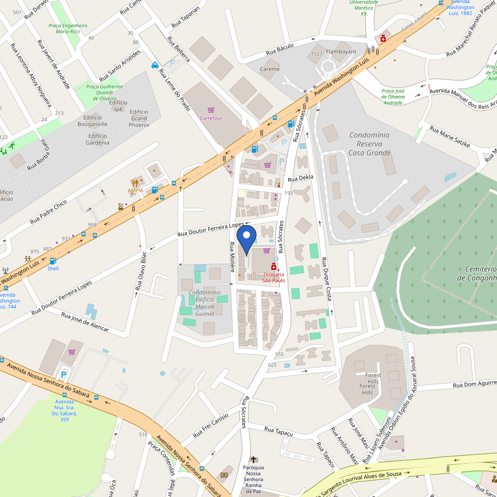 Mapa da estação St. Marche - Chácara Flora