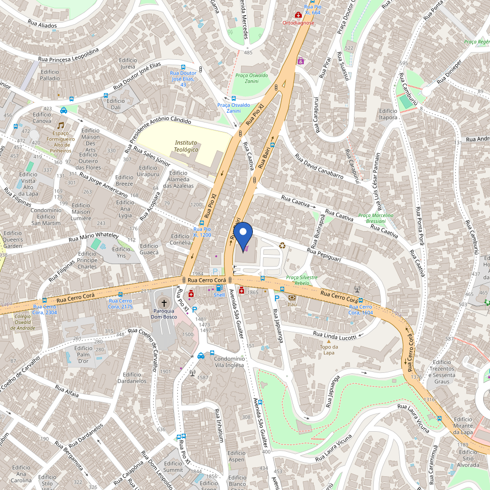 Mapa da estação Pão de Açúcar Cerro Corá
