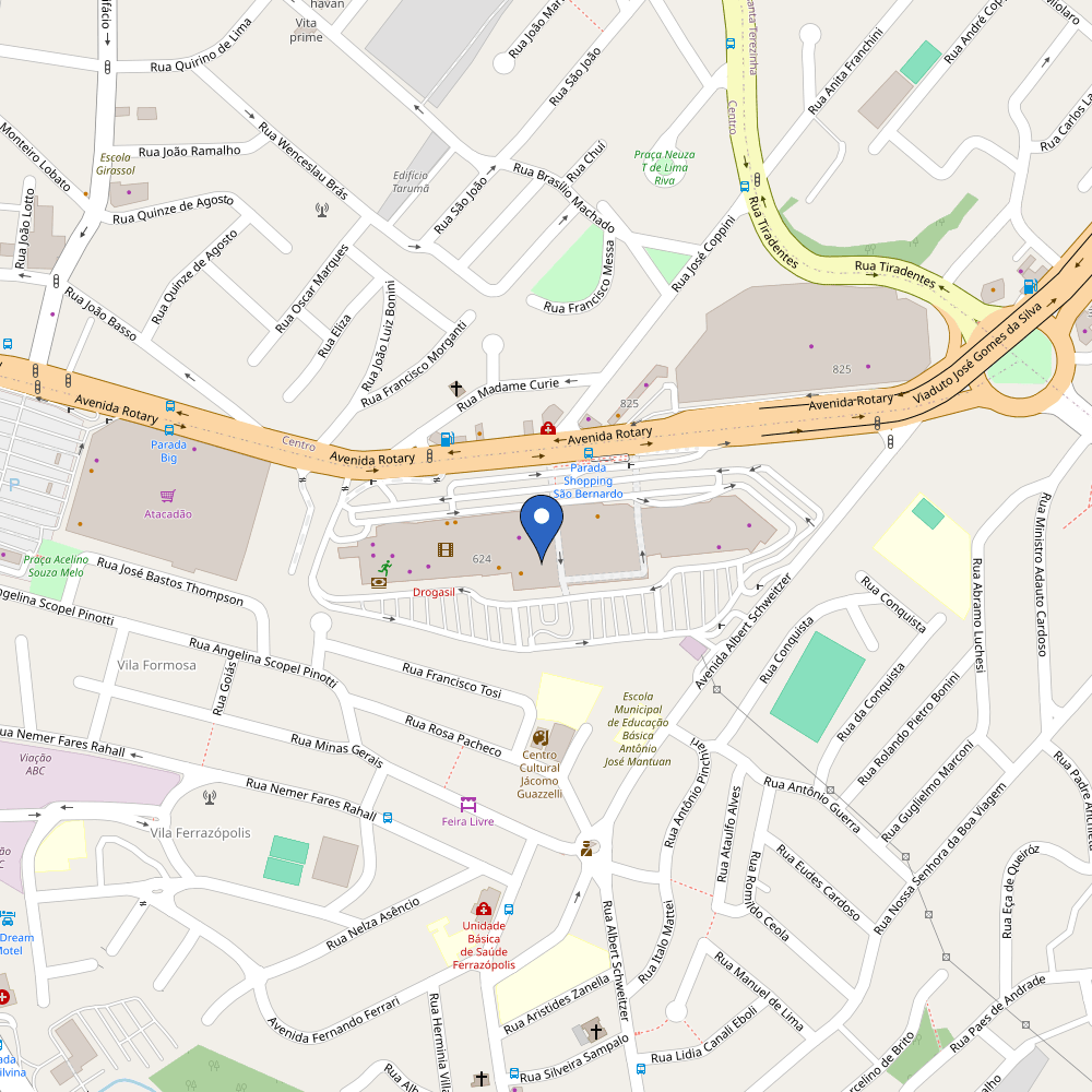 Mapa da estação Shopping São Bernardo Plaza