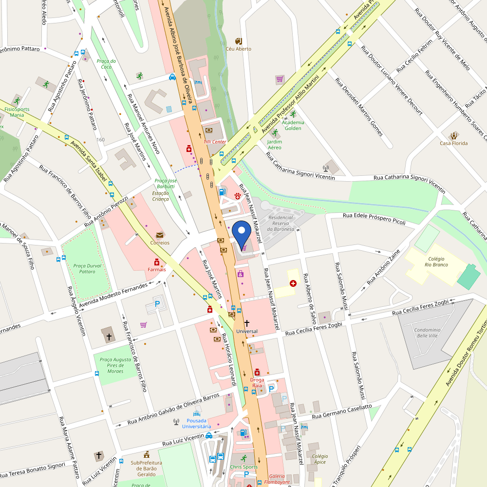 Mapa da estação Pão de Açúcar Barão