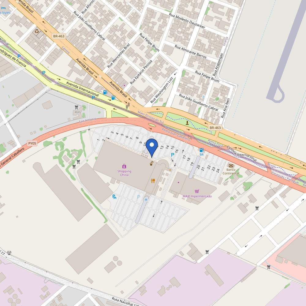 Mapa da estação Charger Pro Shopping China